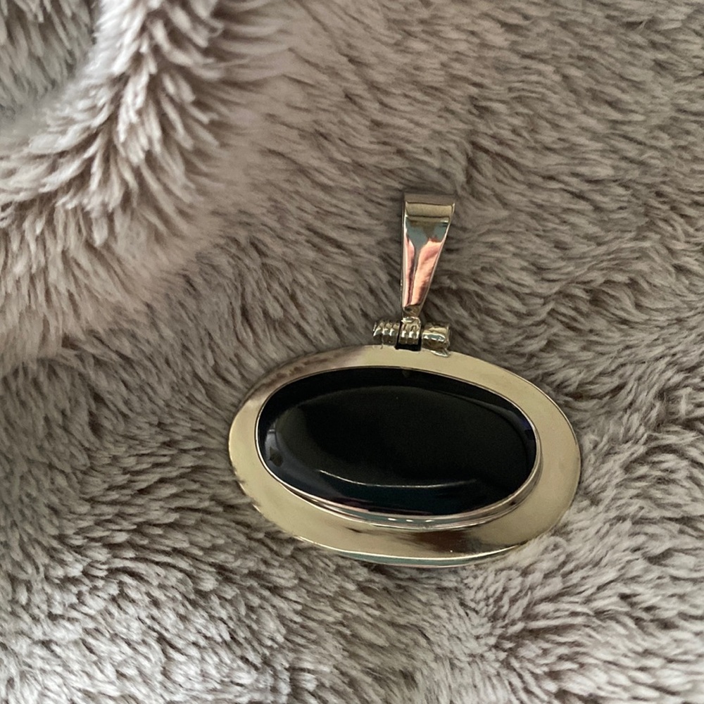 925 sterling silver black onyx pendant - Picture 4 of 4
